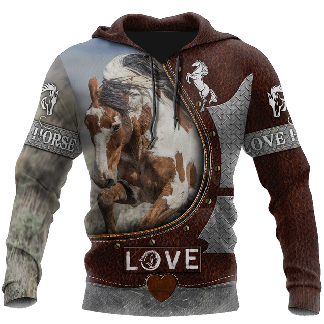 Love Beautiful Horse 3D All Over Printed Shirts For Men And Women TR2505203S-Apparel-MP-Hoodie-S-Vibe Cosy™