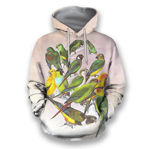 All Over Printed Parrots Shirts H234B-Apparel-HbArts-Hoodies-S-Vibe Cosy™