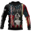 French Bulldog American Flag 3D All Over Print Hoodie