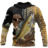 Walleye Fishing on skin mushrooms 3D all over printing shirts for men and women TR200201 - Amaze Style™-Apparel