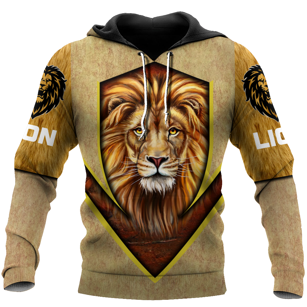 Love Lion Over Printed Hoodie