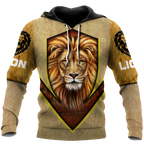 Love Lion Over Printed Hoodie
