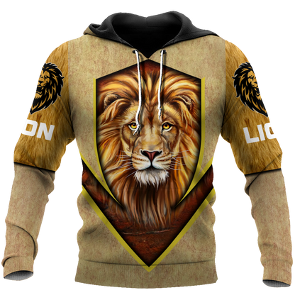 Love Lion Over Printed Hoodie