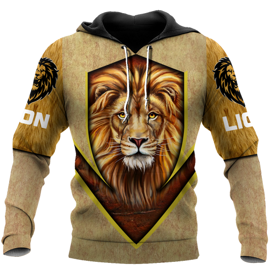 Love Lion Over Printed Hoodie