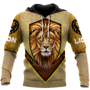 Love Lion Over Printed Hoodie