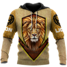 Love Lion Over Printed Hoodie