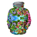 3D All Over Printed Flower Butterflies Shirts And Shorts-Apparel-HP Arts-Hoodie-S-Vibe Cosy™