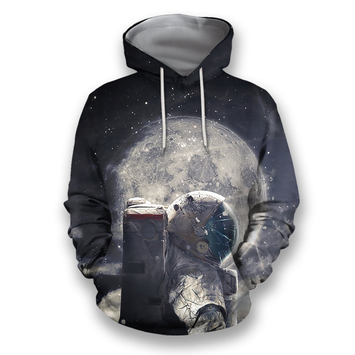 3D all over print astronaut in the moon-Apparel-HbArts-Hoodies-S-Vibe Cosy™