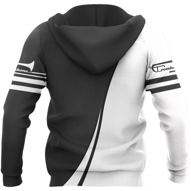 Trombone music 3d hoodie, t-shirt, sweatshirt for men and women HG HAC31202-Apparel-HG-Zip hoodie-S-Vibe Cosy™