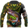 Northern Pike Fishing on skin 3D all over printing shirts for men and women TR070102 - Amaze Style™-Apparel