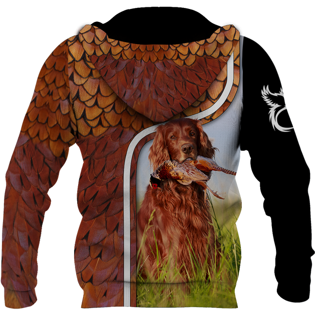 Pheasant Setter Hunting 3D All Over Printed Shirts For Men And Women JJ080202-Apparel-MP-Hoodie-S-Vibe Cosy™