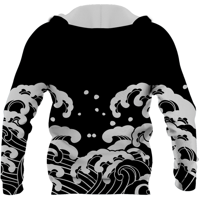 Koi Fish Black Hoodie HC3703 - Amaze Style™-Apparel