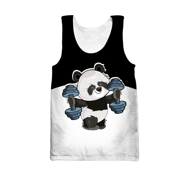 Gymmer Panda 3D all over printed shirts for men and women AZ251201 PL-Apparel-PL8386-Tanktop-S-Vibe Cosy™