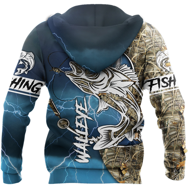 HC Walleye fishing gear shirt blue TR191102 - Amaze Style™-Apparel