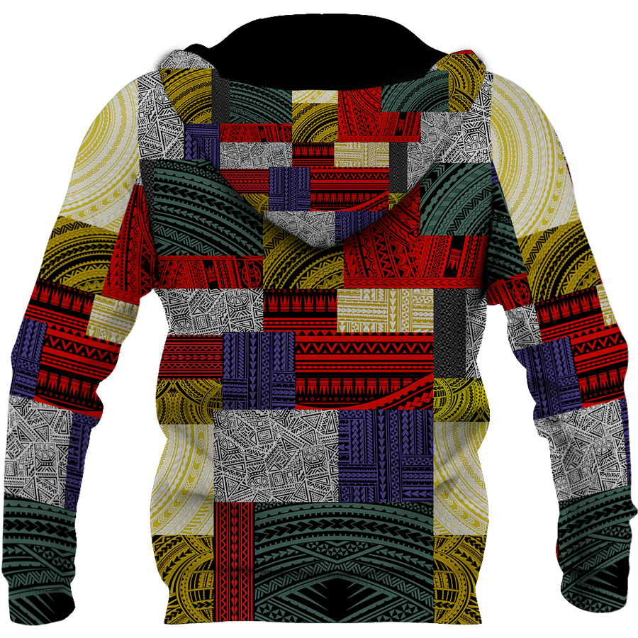Polynesian All Over Hoodie Design Retro Patchwork JJ310101 PL-Apparel-PL8386-Hoodie-S-Vibe Cosy™