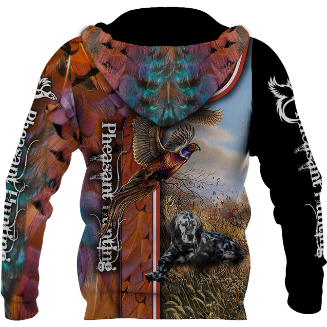 Pheasant Hunting Setter 3D All Over Printed Shirts For Men And Women JJ050202-Apparel-MP-Hoodie-S-Vibe Cosy™