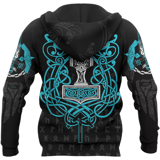 3D All Over Printed Raven And Odin version 2.0-Apparel-HP Arts-Hoodie-S-Vibe Cosy™