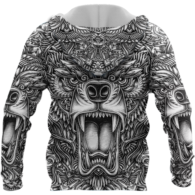 BEAR TATTOO 3D ALL OVER PRINTED SHIRTS FOR MEN AND WOMEN AZ071201 PL-Apparel-PL8386-Hoodie-S-Vibe Cosy™