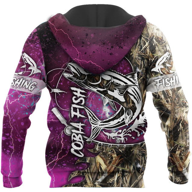 Cobia Fishing camo all over printed shirts for men and women purple color TR251202 - Amaze Style™-Apparel