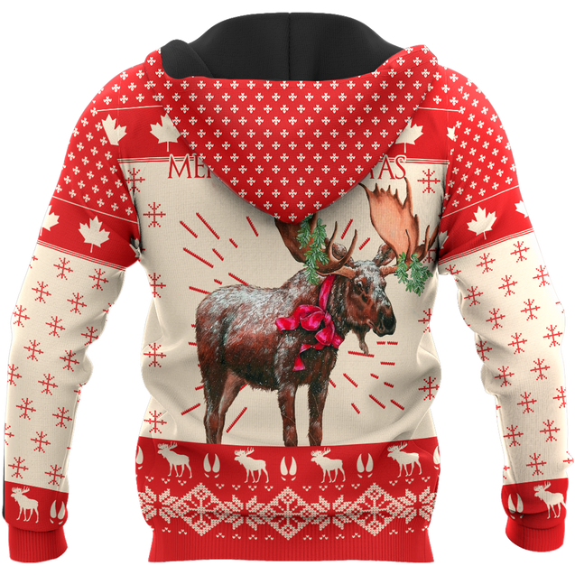 Christmas Reindeer Pi191001-Apparel-NNK-Zipped Hoodie-S-Vibe Cosy™