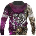 Red fishing all over printed hoodie T-shirt for men and women purple color TR231201 - Amaze Style™-Apparel