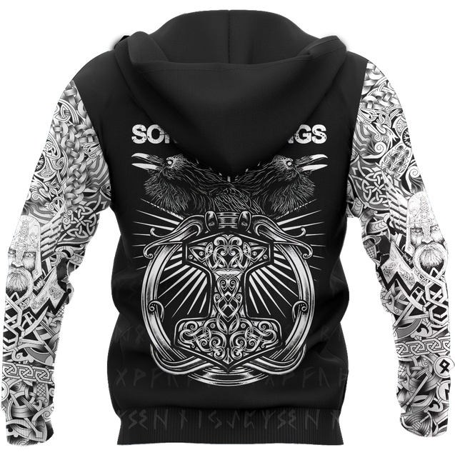 Raven Of Odin All Over Printed AM161001-Apparel-HP Arts-Hoodie-S-Vibe Cosy™