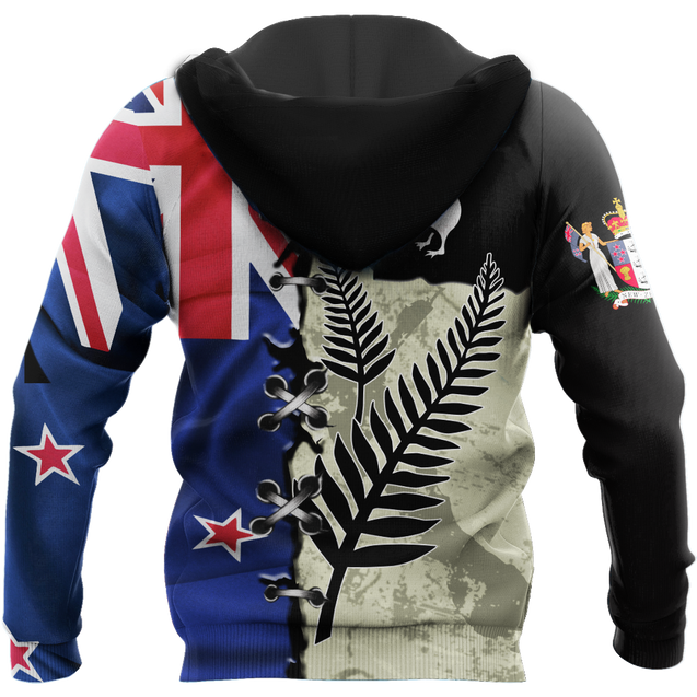 New Zealand Kiwi Bird Silver Fern T-Shirt Hoodie Zip all over shirts For Men and Women TR281202-Apparel-Huyencass-Hoodie-S-Vibe Cosy™