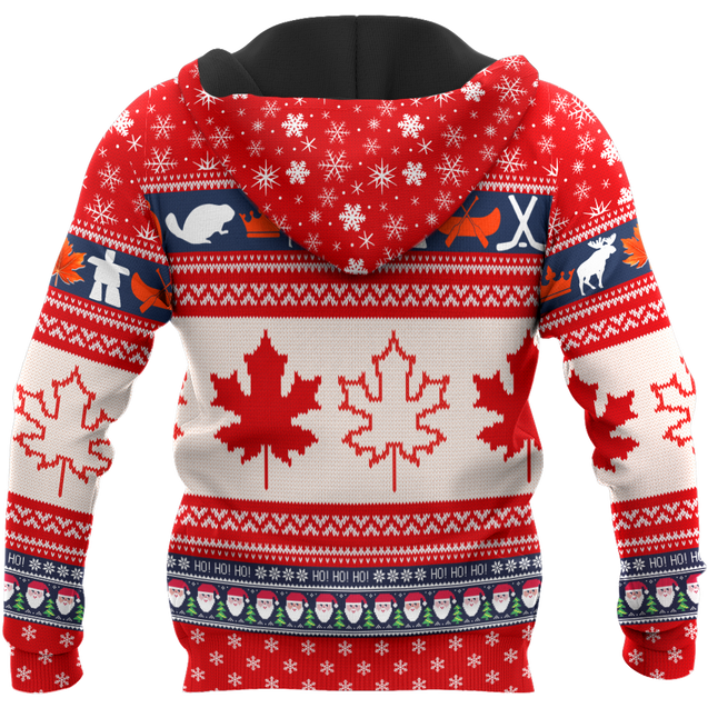 Christmas CANADA Maple Leaf Pi181001-Apparel-NNK-Zipped Hoodie-S-Vibe Cosy™