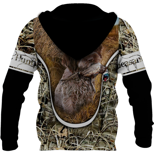 Pheasant Hunting Wirehaired Pointing Griffon 3D All Over Printed Shirts For Men And Women JJ150105-Apparel-MP-Hoodie-S-Vibe Cosy™