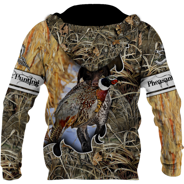 Pheasant Hunting German Shorthaired Pointer 3D All Over Printed Shirts For Men And Women JJ190201-Apparel-MP-Hoodie-S-Vibe Cosy™