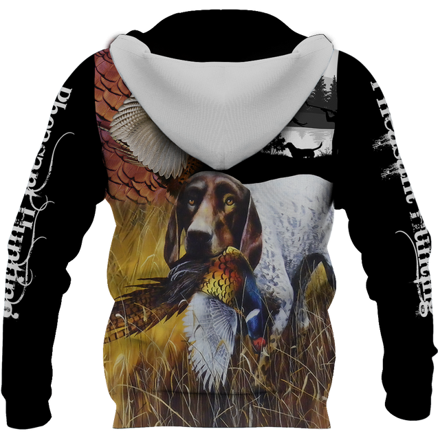 Pheasant German Shorthaired Pointer Hunting 3D All Over Printed Shirts For Men And Women JJ110201-Apparel-MP-Hoodie-S-Vibe Cosy™