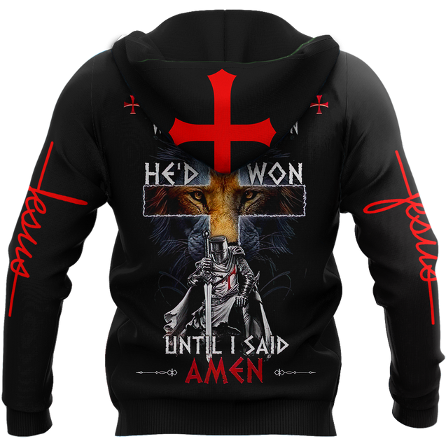 The Devil Saw Me With My Head Down And Thought He'd Won Until I Said Amen-Apparel-HP Arts-Hoodie-S-Vibe Cosy™