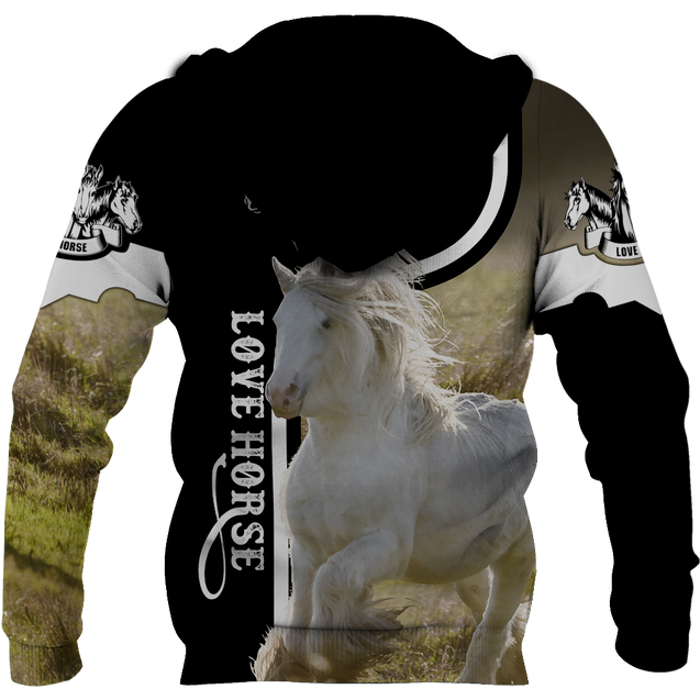 Love White Horse Shirt - Winter Set for Men and Women JJ091201-Apparel-NNK-Hoodie-S-Vibe Cosy™