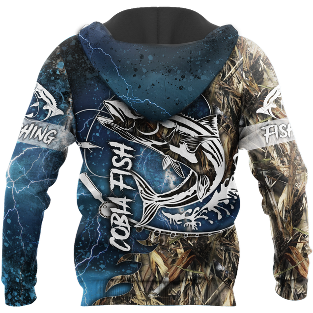 Cobia Fishing camo all over printed shirts for men and women blue color TR251201 - Amaze Style™-Apparel