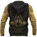 Vikings - The Raven Yellow of Odin Tattoo-Apparel-HP Arts-Hoodie-S-Vibe Cosy™