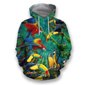 All Over Printed Parrots Shirts H227B-Apparel-HbArts-Hoodies-S-Vibe Cosy™