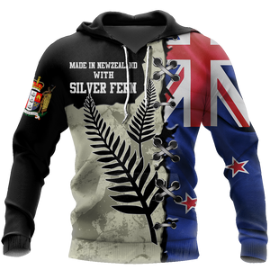 New Zealand Kiwi Bird Silver Fern T-Shirt Hoodie Zip all over shirts For Men and Women TR281202-Apparel-Huyencass-Hoodie-S-Vibe Cosy™