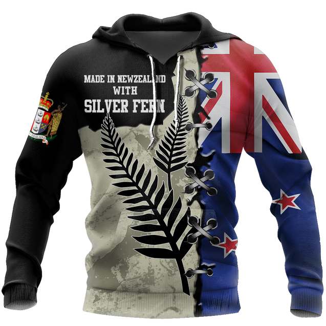 New Zealand Kiwi Bird Silver Fern T-Shirt Hoodie Zip all over shirts For Men and Women TR281202-Apparel-Huyencass-Hoodie-S-Vibe Cosy™