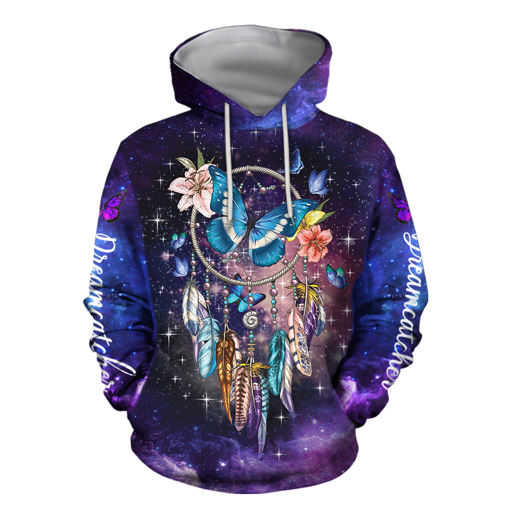 3D All Over Print Dreamcatcher Butterfly Art Hoodie-Apparel-TA-Hoodie-S-Vibe Cosy™