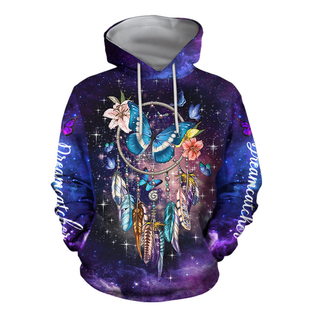 3D All Over Print Dreamcatcher Butterfly Art Hoodie-Apparel-TA-Hoodie-S-Vibe Cosy™