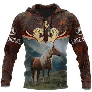 Love Horse 3D All Over Printed Shirts  Hoodie MP09082001S1