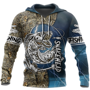 Snakehead Fishing Blue camo Women's Men's clothing TR161202 - Amaze Style™-Apparel