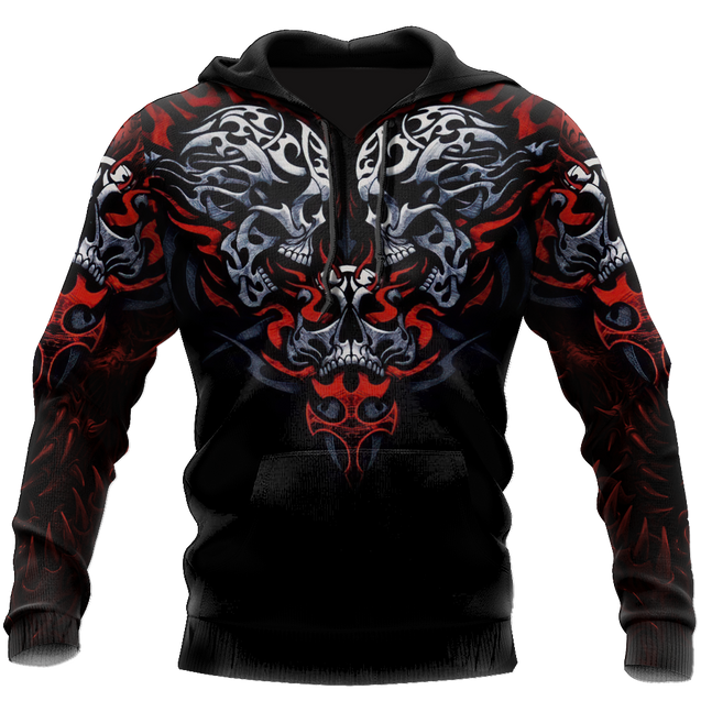 Awesome Confronting Skulls Hoodie For Men And Women MEI