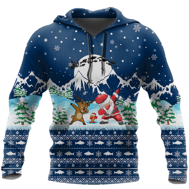 HC Christmas Santa Fishing YOLO - Blue TR131102 - Amaze Style™-Apparel