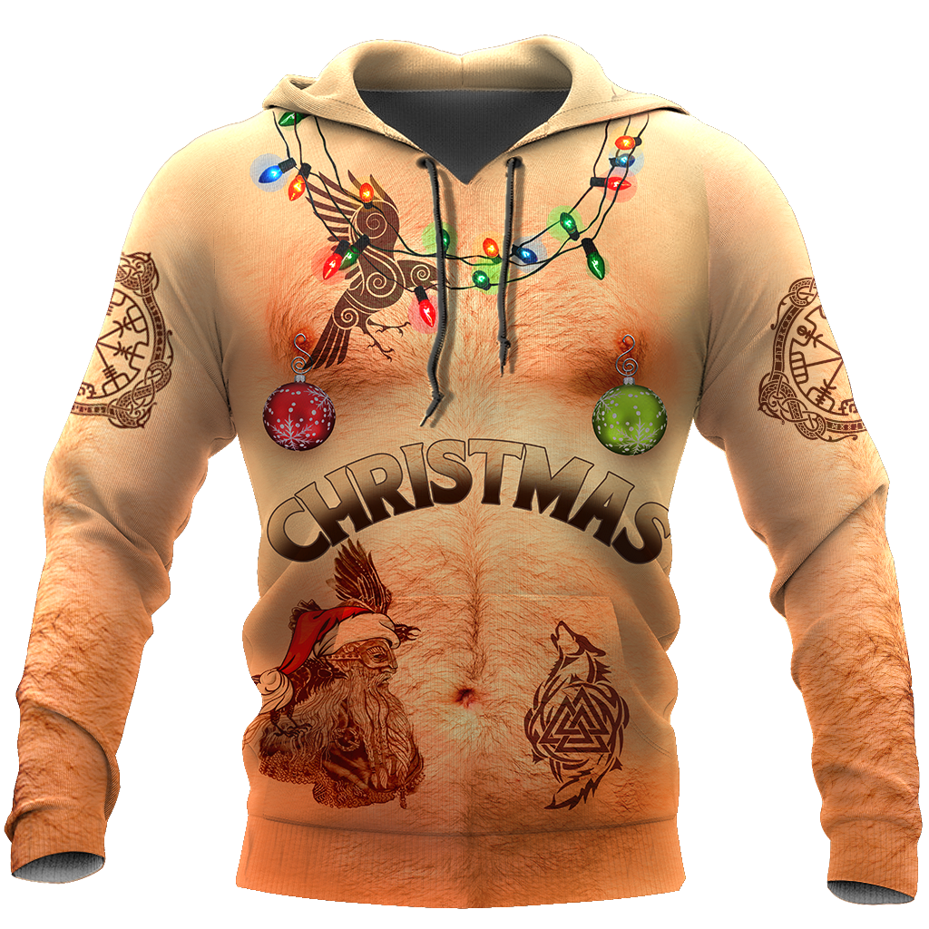 Real Viking Christmas Tattoos All Over Printed AM051001-Apparel-HP Arts-Hoodie-S-Vibe Cosy™