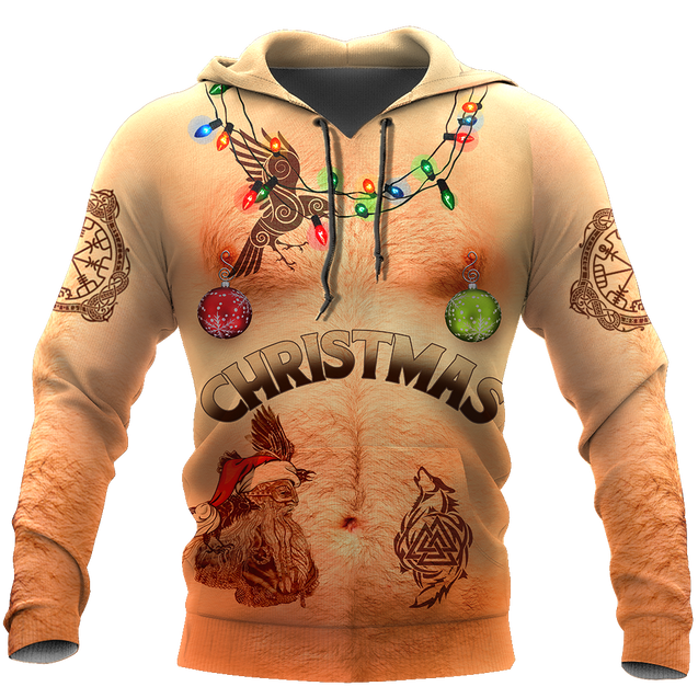 Real Viking Christmas Tattoos All Over Printed AM051001-Apparel-HP Arts-Hoodie-S-Vibe Cosy™