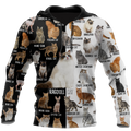 Love Cat Breeds World premium hoodie sweatshirt