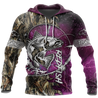 Red fishing all over printed hoodie T-shirt for men and women purple color TR231201 - Amaze Style™-Apparel