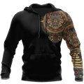 Mexico Aztec Sun Stone Tattoo-Apparel-HP Arts-Hoodie-S-Vibe Cosy™