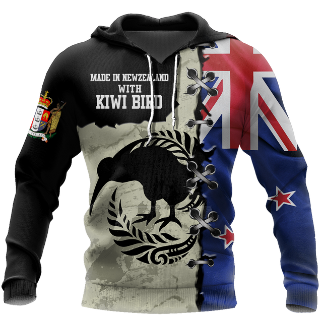 New Zealand Kiwi Bird Silver Fern T-Shirt Hoodie Zip all over shirts For Men and Women TR281203-Apparel-PL8386-Hoodie-S-Vibe Cosy™